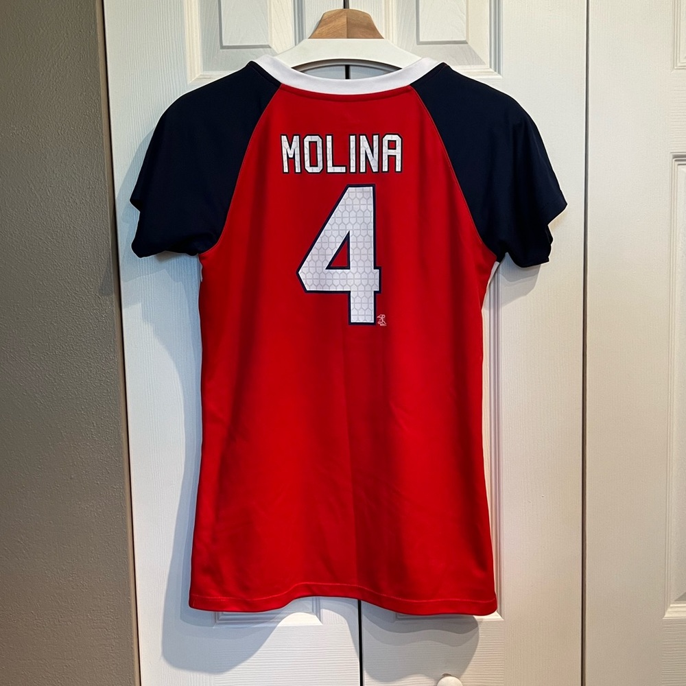 Majestic St. Louis Cardinals Molina Jersey Tee - size L
